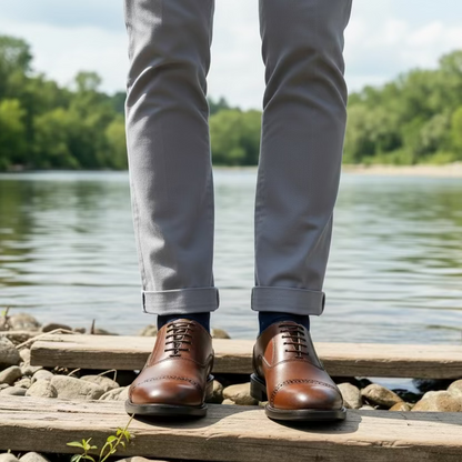 Artisans Handmade Oxford Prestige Toe Cap Leather Shoes - 25034
