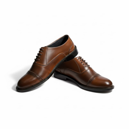 Artisans Handmade Oxford Prestige Toe Cap Leather Shoes - 25034
