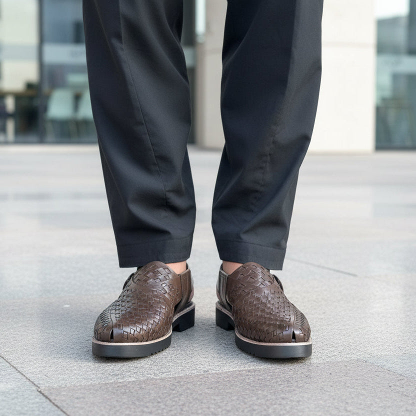 Artisans Handmade Pure Leather Braided kheri chappal - 5510