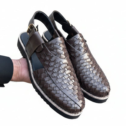 Artisans Handmade Pure Leather Braided kheri chappal - 5510