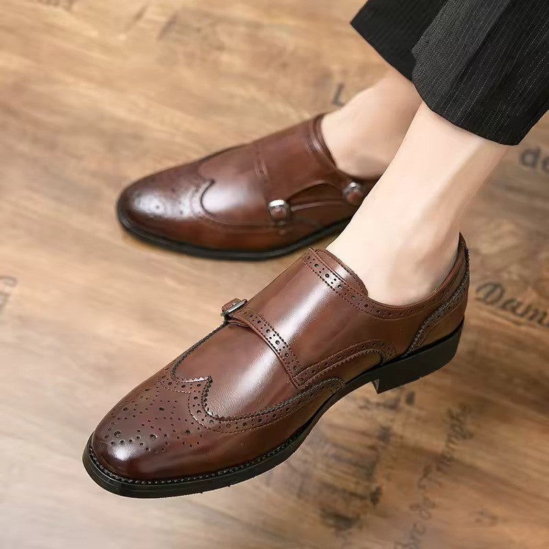Artisans Handmade Double Monkstrap Brougue Shoes - 25054