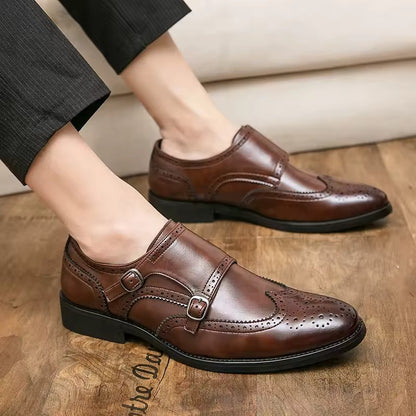 Artisans Handmade Double Monkstrap Brougue Shoes - 25054