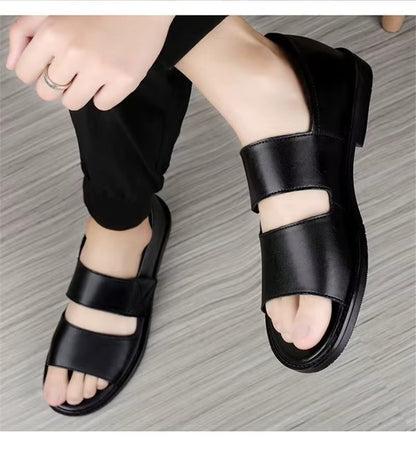Artisans Handmade Men Non-slip Leather Summer Sandals - 4002 CBA