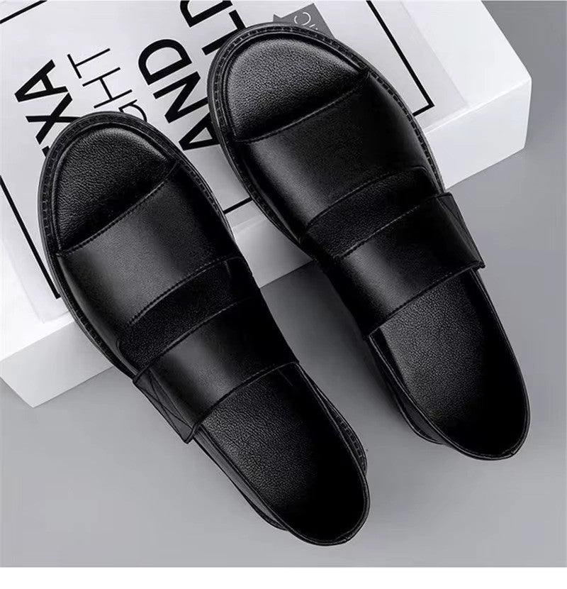 Artisans Handmade Men Non-slip Leather Summer Sandals - 4002 CBA