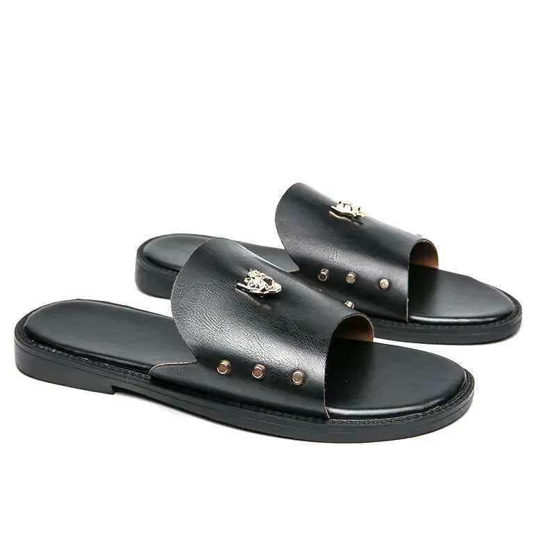 Artisans Handmade Casual One Word Flat Heel Slippers - 4001 CBA
