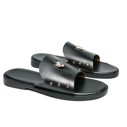 Artisans Handmade Casual One Word Flat Heel Slippers - 4001 CBA