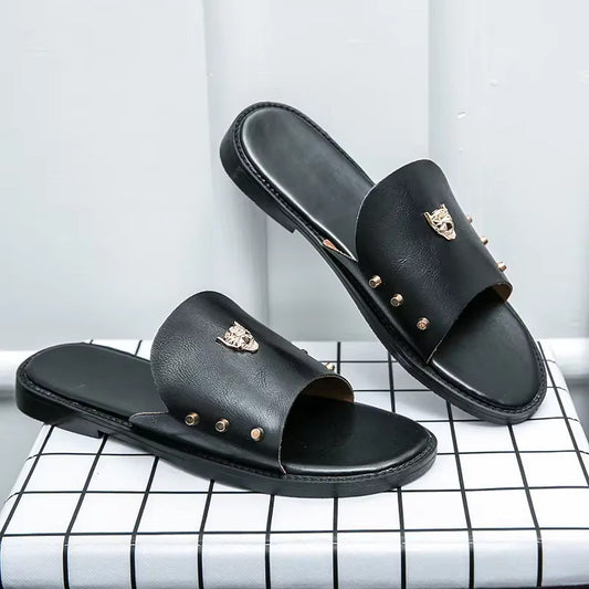 Artisans Handmade Casual One Word Flat Heel Slippers - 4001 CBA