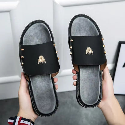 Artisans Handmade Casual One Word Flat Heel Slippers - 4001 CBA