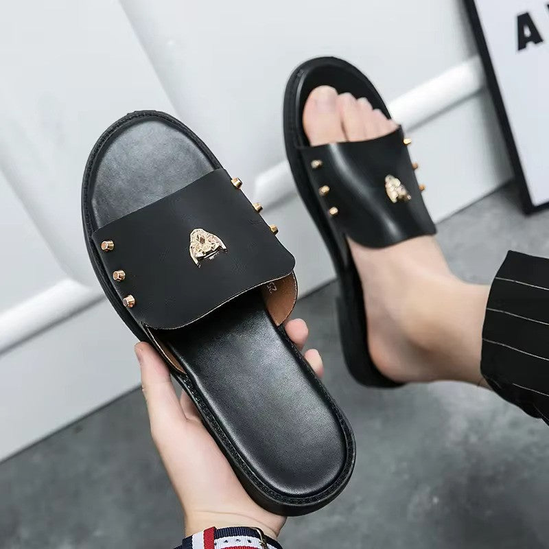Artisans Handmade Casual One Word Flat Heel Slippers - 4001 CBA