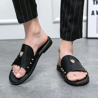 Artisans Handmade Casual One Word Flat Heel Slippers - 4001 CBA